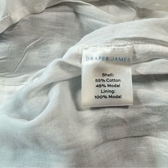 DRAPER JAMES Taylor Smocked Dress in Blue Gingham Size S - Picture 7 of 8
